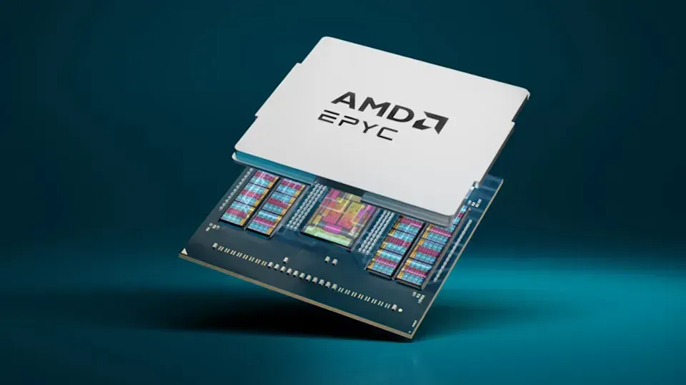 معالج خوادم سهم AMD من طراز EPYC المخصص للبنية التحتية ومراكز بيانات الذكاء الاصطناعي