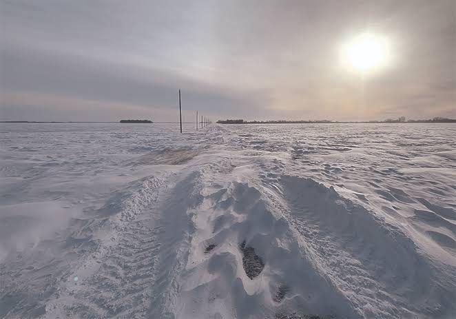 Winter snow landscape representing freezing seasonal weather